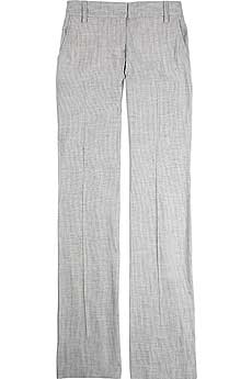 Striped linen blend pants