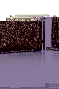Devi Kroell Bronze textured leather clutch
