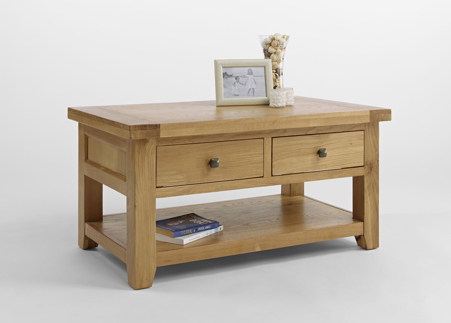 Devon Oak 2 Drawer Coffee Table