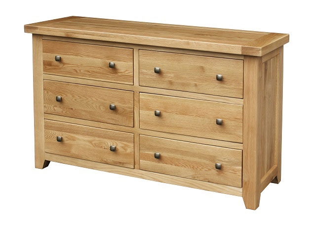 Oak 3+3 Chest of Drawers
