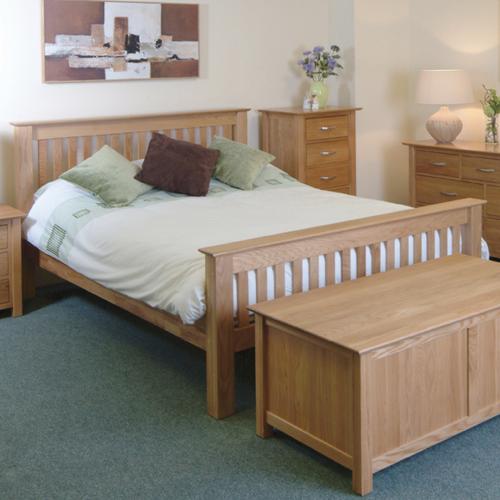 Devon Oak Furniture Range Devon Oak Bed 5 -High Foot end