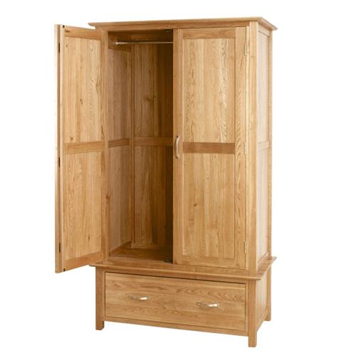 Devon Oak Gents 1 Drawer Wardrobe 904.216