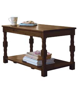 Devon Solid Pine Dark Walnut Coffee Table