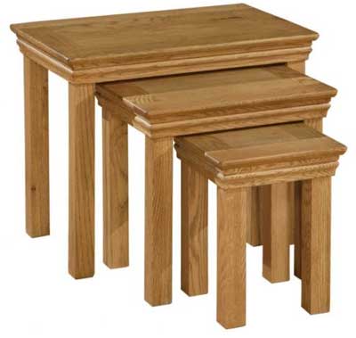 devonshire French Style Oak Nest of Tables
