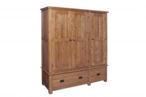 Devonshire Rustic Oak Triple Wardrobe