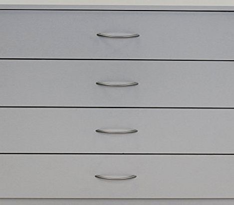 Devoted2Home Budget Bedroom Furniture - 4 Drawer Chest of Drawers - White