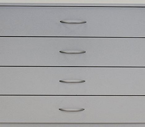 Devoted2Home Budget Bedroom Furniture - 4 Drawer Chest of Drawers - White