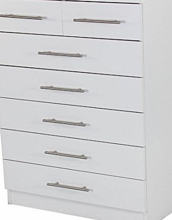 Devoted2Home Humber Bedroom Furniture - 5 2 Drawer Chest of Drawers - White