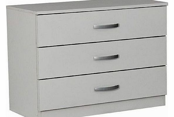 Newbold 3 drawer chest white
