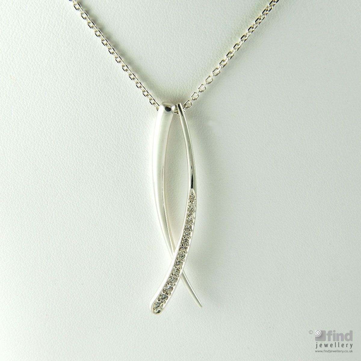 Dew Silver Sterling Silver Shadow Cubic Zirconia