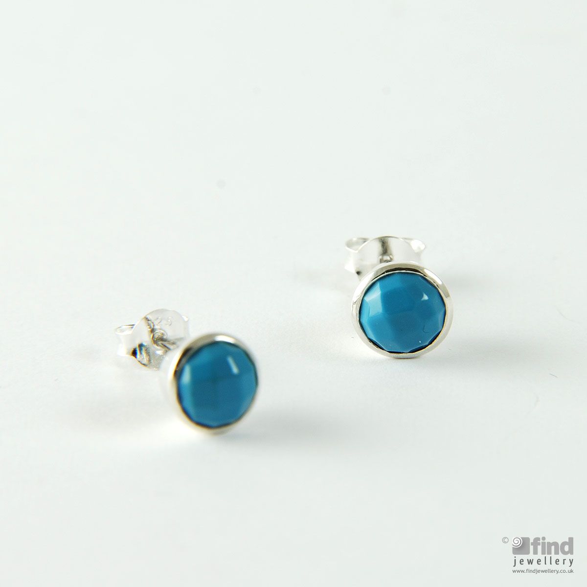 Sterling Silver Turquoise Stud Earrings
