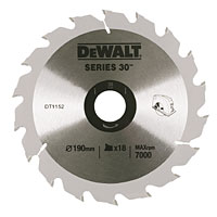 DEWALT 190x30mm 18T TCT Circular Saw Blade