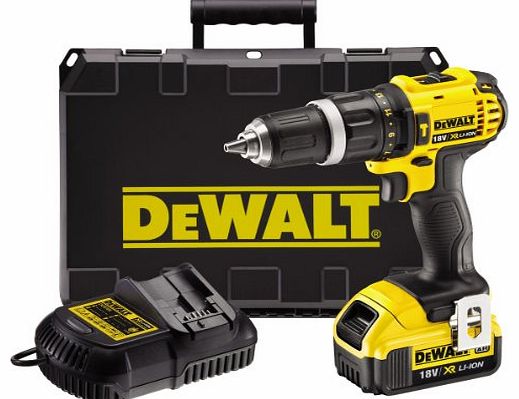 DeWalt 18V XR Lithium-Ion 2-Speed Combi Drill with 1 x 4Ah Battery