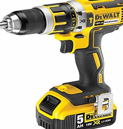 DEWALT  DCD795P2-GB 18V XR Brushless Compact Lithium-Ion Combi Drill with 2 x 5Ah Batteries