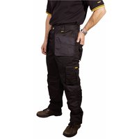 DEWALT Multi Pocket Work Trouser Black 32W 31L