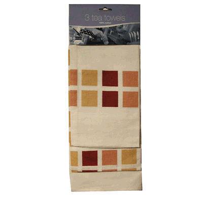 Dexam Tea Towel Set Mosaic Tuscan