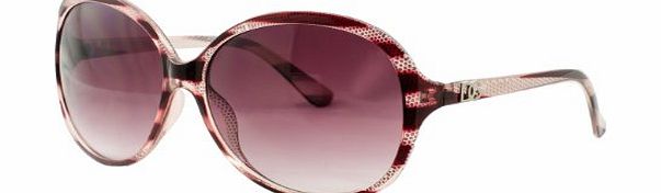  Womens Ladies Designer Sunglasses amp; Pouch DG680 Purple-Clear Purple Tint