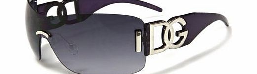 D.G DG  Eyewear - Violet with Amber Smoke Mirror Flash Lens Ladies Designer Womens Sunglasses