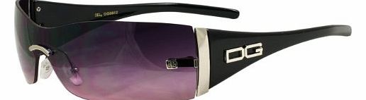 DG Eyewear DG Womens Ladies Mens Designer Black/Purple Tint Sunglasses 