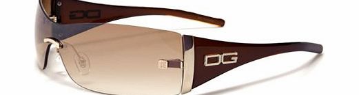 D.G DG  Eyewear - Brown with Brown Mirror Flash Lens Ladies Designer Womens Sunglasses Season 2012/2013