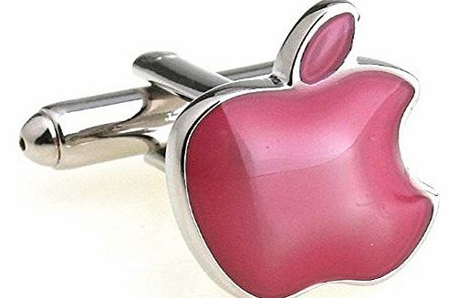 DGW Cufflinks Pink Apple Logo Mac iPhone iMac Cufflinks Cuff Links