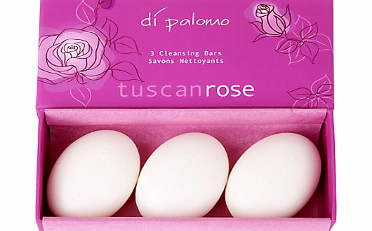 Di Palomo Tuscan Rose Cleansing Bars, 3 x 50g