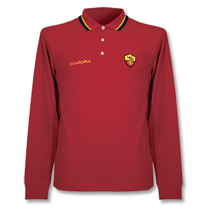 Diadora 05-06 AS Roma Capitale L/S Polo shirt - Maroon