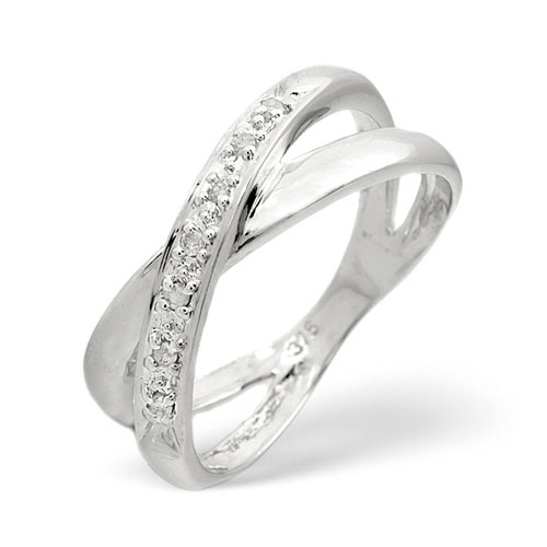 Diamond Essentials 0.05 Ct Diamond Ring In 9 Carat White Gold