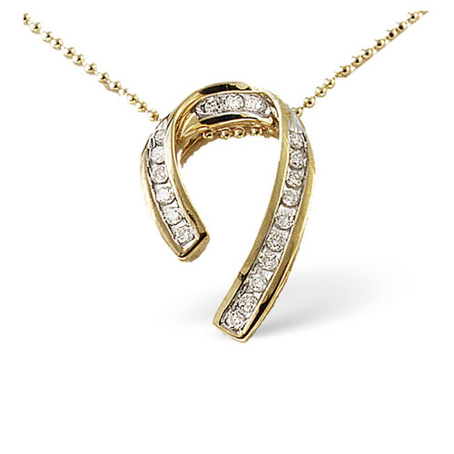 0.20 Ct Diamond Collar Shape Necklace In 9 Carat Yellow Gold