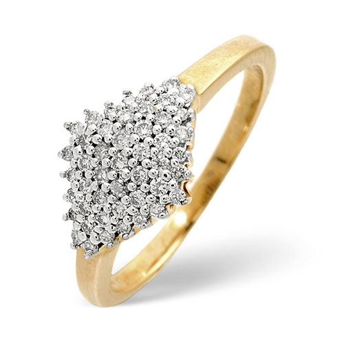 Diamond Essentials 0.23 Ct Diamond Ring In 9 Carat Yellow Gold