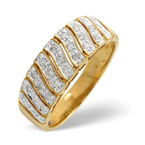 Diamond Essentials 0.24 Ct Diamond Ring In 9 Carat Yellow Gold