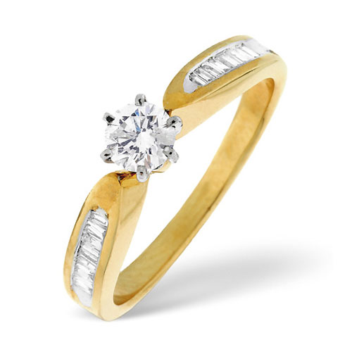 Diamond Essentials 0.40 Ct Diamond Ring In 9 Carat Yellow Gold