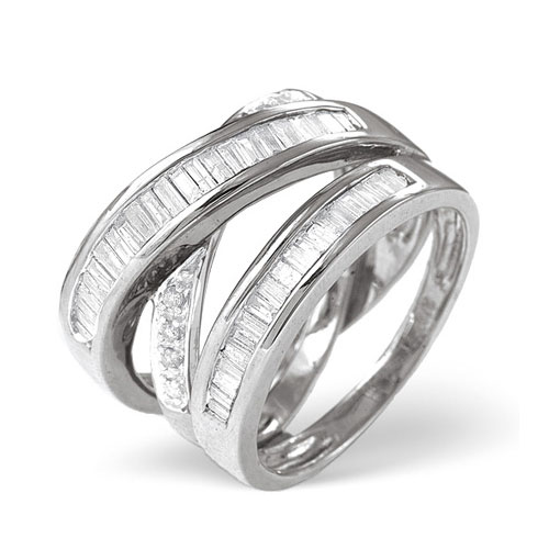 Diamond Essentials 0.85 Ct Diamond Ring In 9 Carat White Gold