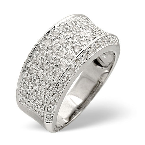 Diamond Essentials 0.94 Ct Diamond Ring In 9 Carat White Gold