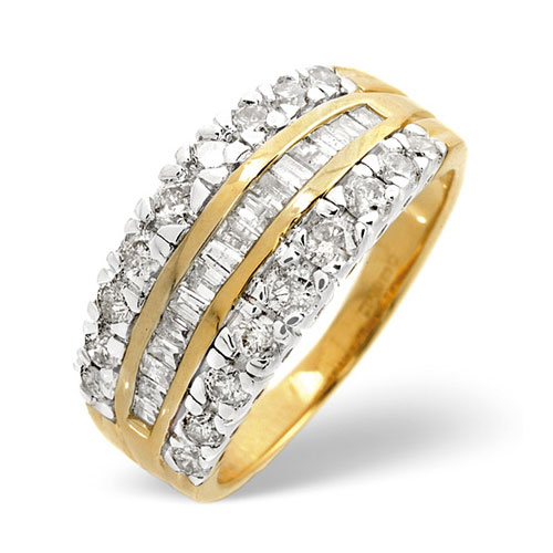 Diamond Essentials 1.00 Ct Diamond Ring In 9 Carat Yellow Gold