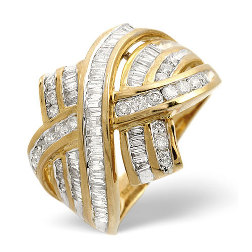 Diamond Essentials 1.05 Ct Diamond Ring In 9 Carat Yellow Gold