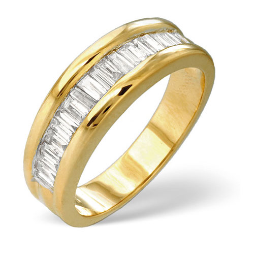 1 Ct Gents Diamond Ring In 9 Ct Yellow Gold