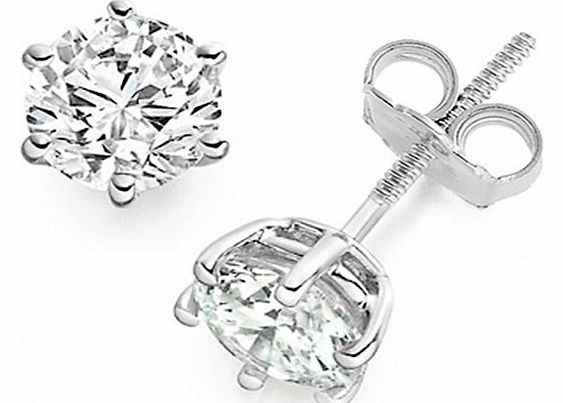 Diamond Manufacturers 2/3 Carat E/VS1 Round Brilliant Certified Diamond Solitaire Stud Earrings in Platinum