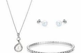 Diamond Style Swarovski Adaliz freshwater pearl set