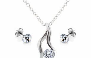 Diamond Style Swarovski Adore Swarovski necklace and studs