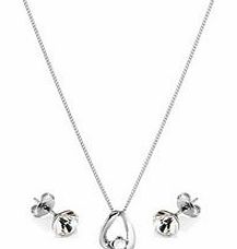 Diamond Style Swarovski Swarovski hope necklace and studs