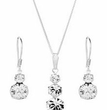 Diamond Style Swarovski Swarovski trio necklace and duo studs