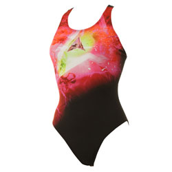 Abisso Swimsuit - Black and Pink