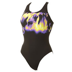 Diana Fire Swimsuit - Black and Purple