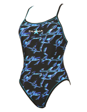 Diana Georgia Swimsuit - Black and Blue