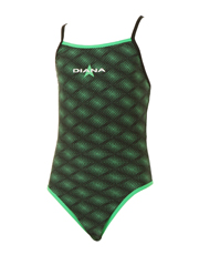Diana Girls Reva Swimsuit - Black and Green