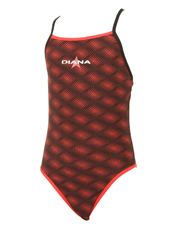 Diana Girls Reva Swimsuit - Black and Orange