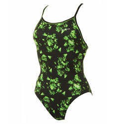 Jackie Swimsuit - Black and Green