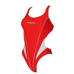 Diana Jade Swimsuit - Red and White