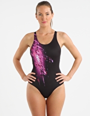 Labyrinth Swimsuit - Black and Pink